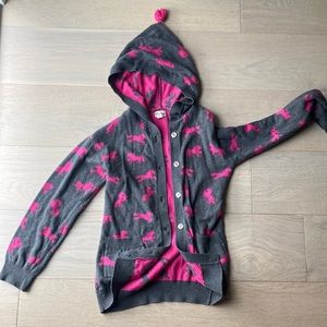 Hatley light summer sweater with hood - size 8